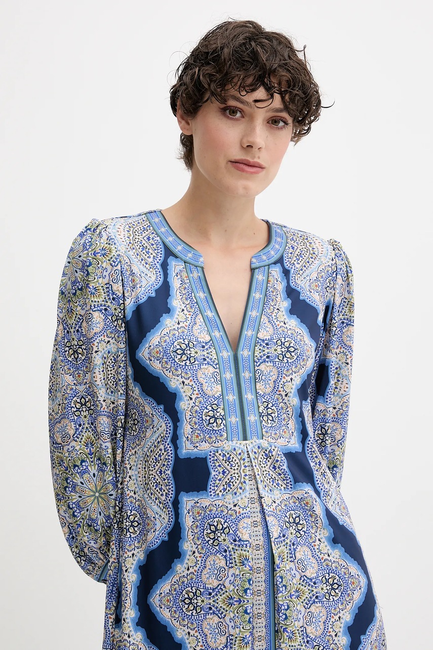 Сукня Hale BOB колір синій mini розкльошена 56TV652A