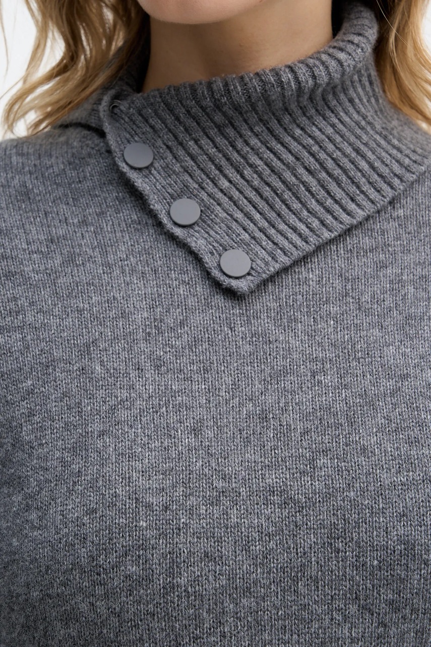 Сукня з додаванням вовни United Colors of Benetton колір сірий midi облягаюча 1444DV02F