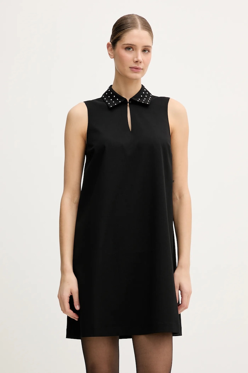 United Colors of Benetton rochie culoarea negru, mini, drept, 4E6QDV0C0