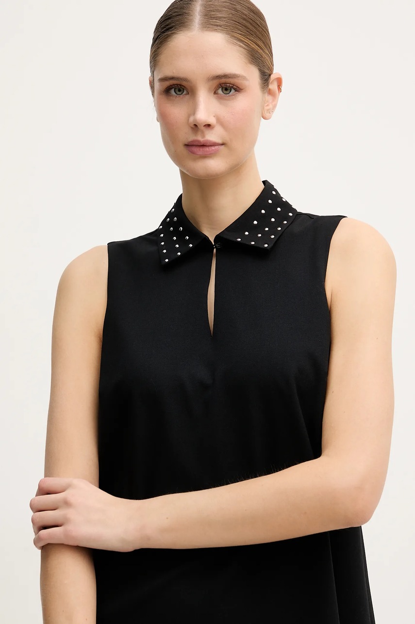 Сукня United Colors of Benetton колір чорний mini пряма 4E6QDV0C0