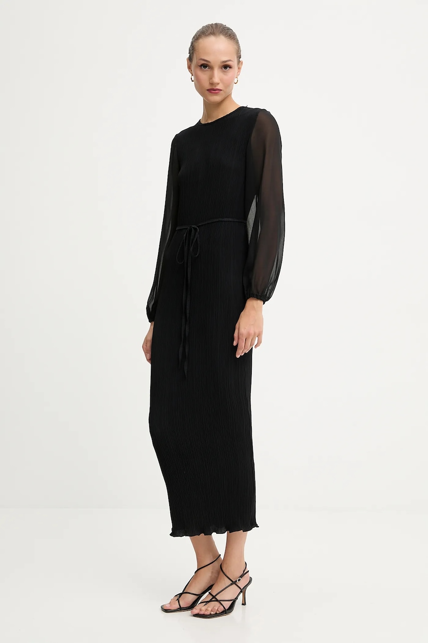 Never Fully Dressed rochie culoarea negru, maxi, drept, NFDDR2980