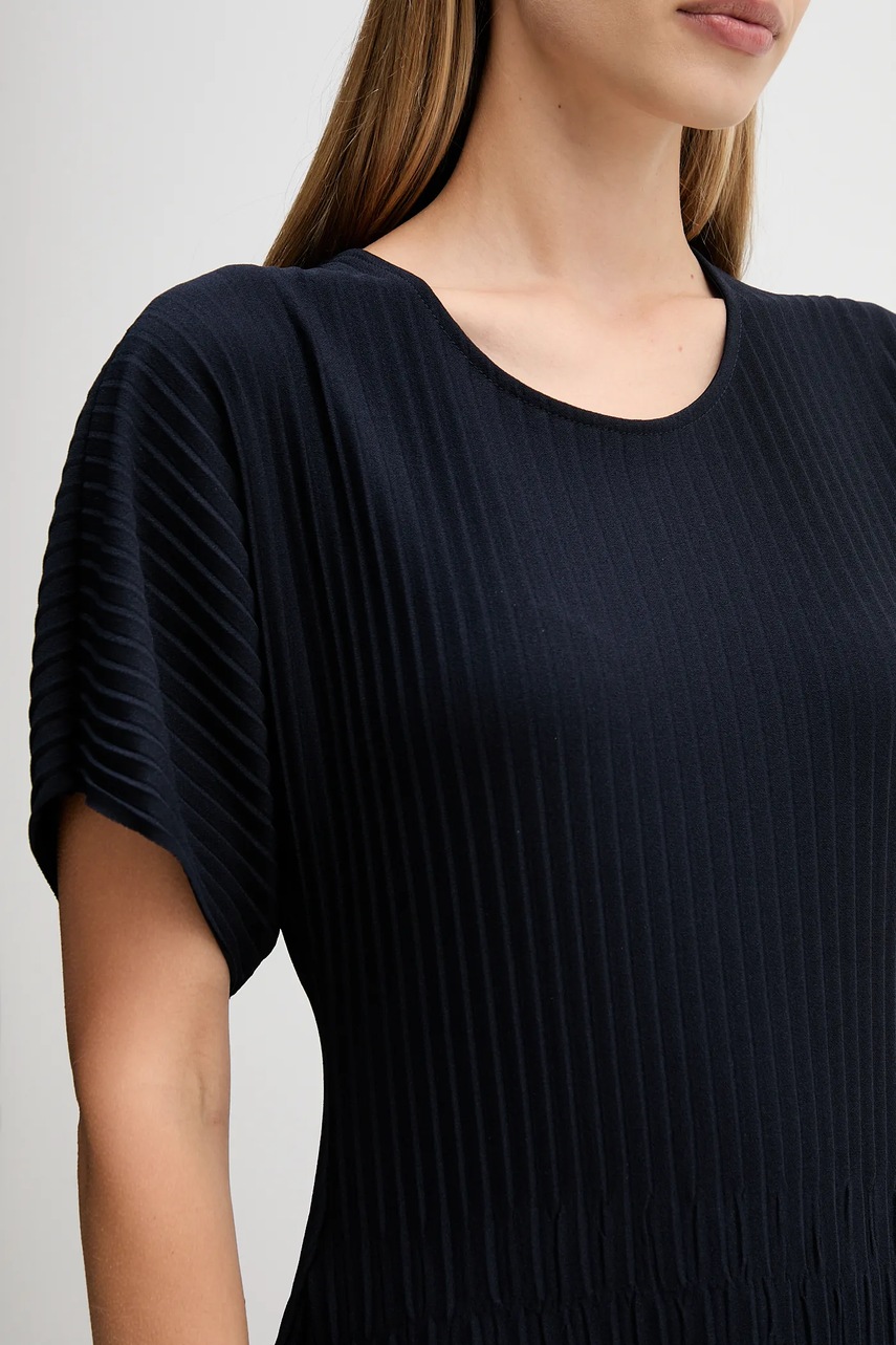 Сукня Sandro Ferrone колір синій midi розкльошена S14YBFBACILLO