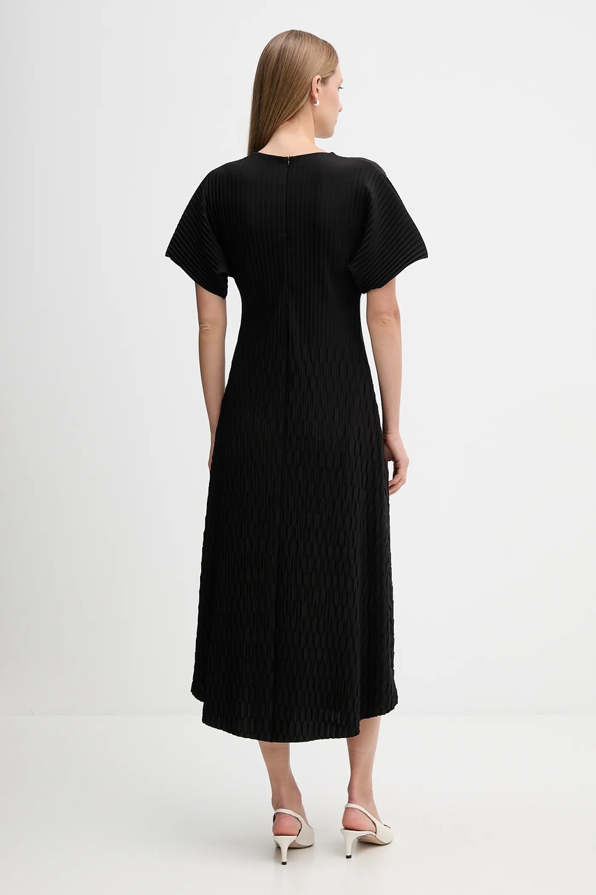 Сукня Sandro Ferrone колір чорний midi розкльошена S14YBFBACILLO