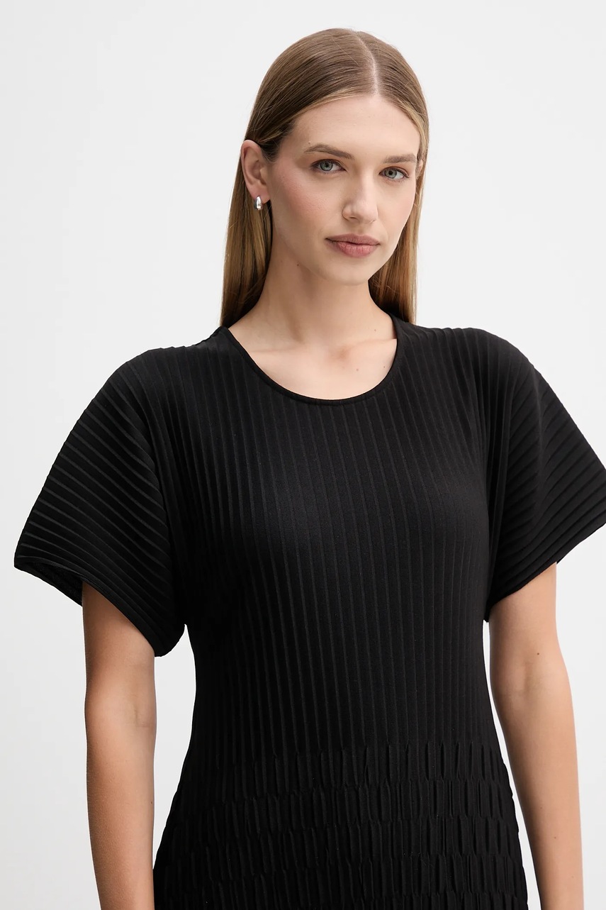 Сукня Sandro Ferrone колір чорний midi розкльошена S14YBFBACILLO