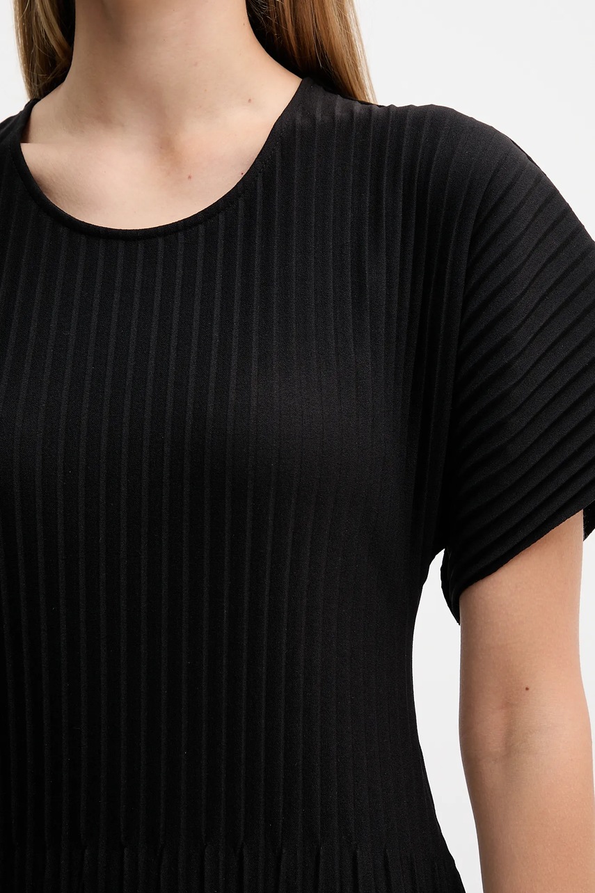 Сукня Sandro Ferrone колір чорний midi розкльошена S14YBFBACILLO