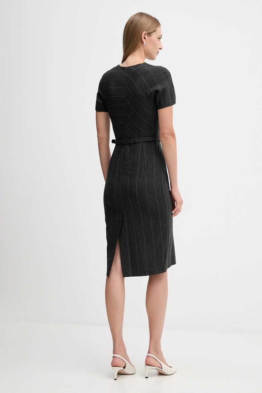 Сукня з додаванням вовни Sandro Ferrone колір сірий midi пряма S23YBFBICCHIERE