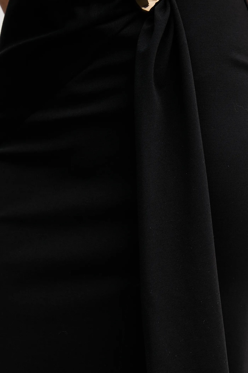 Сукня Sandro Ferrone колір чорний midi розкльошена S23YBFBOMBO