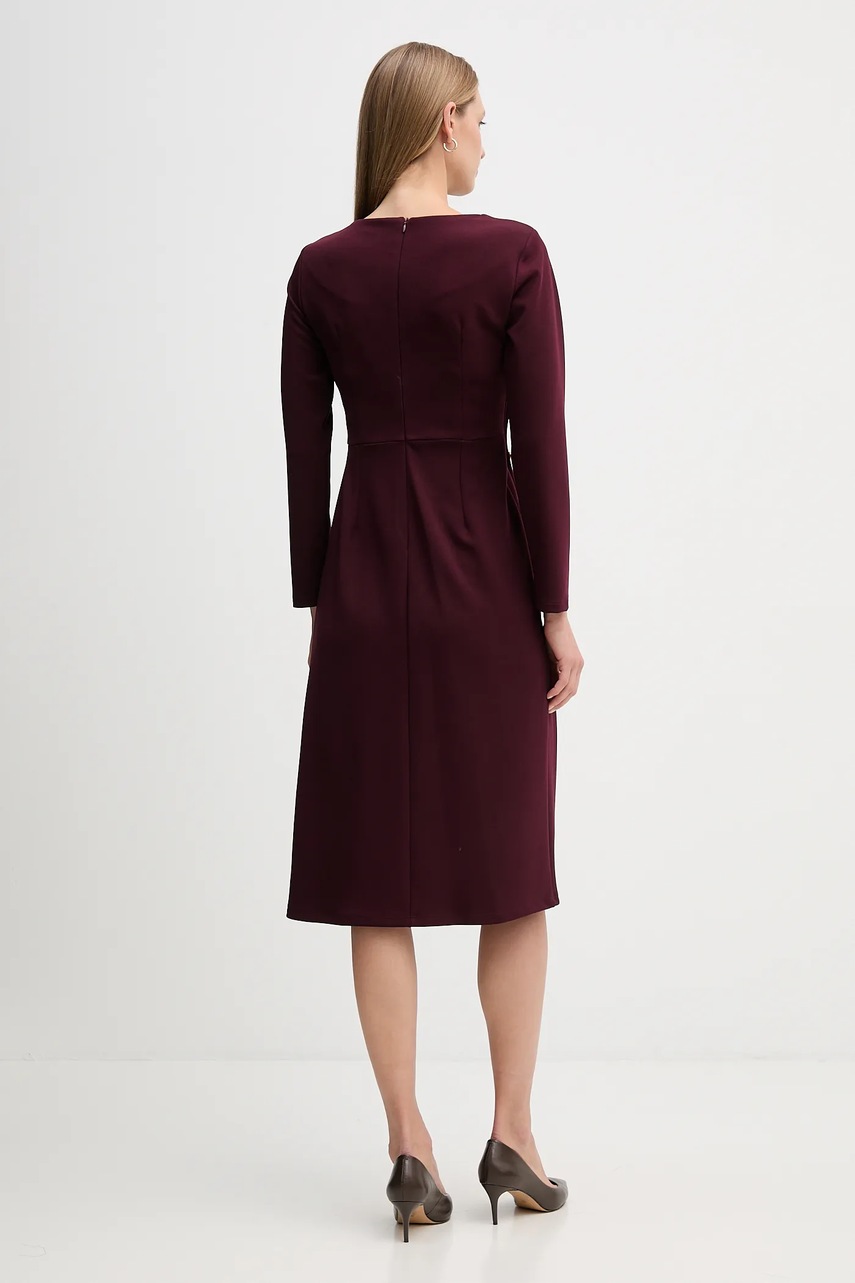 Сукня Sandro Ferrone колір бордовий midi розкльошена S31YBFPONY