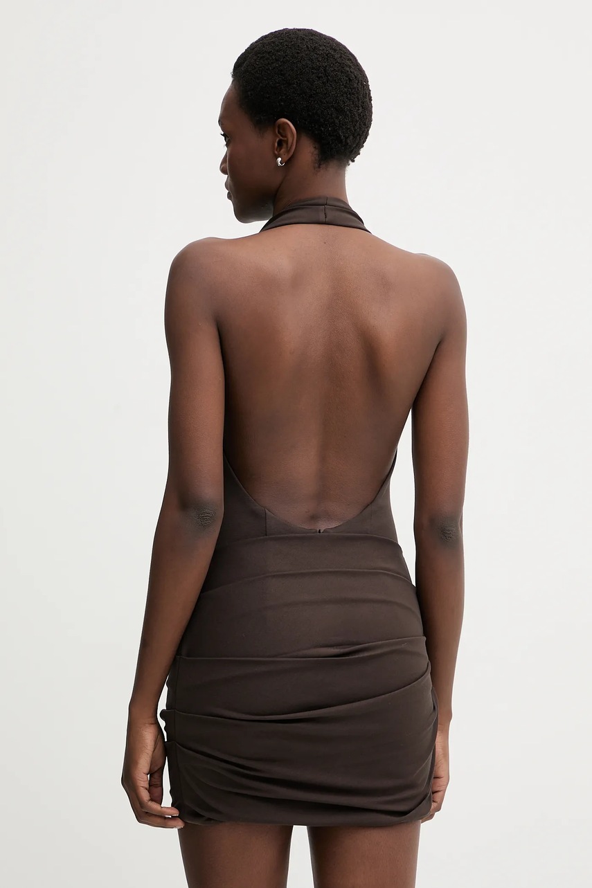 Φόρεμα La Mania BLANCA χρώμα: καφέ, BLANCA φωτογραφία