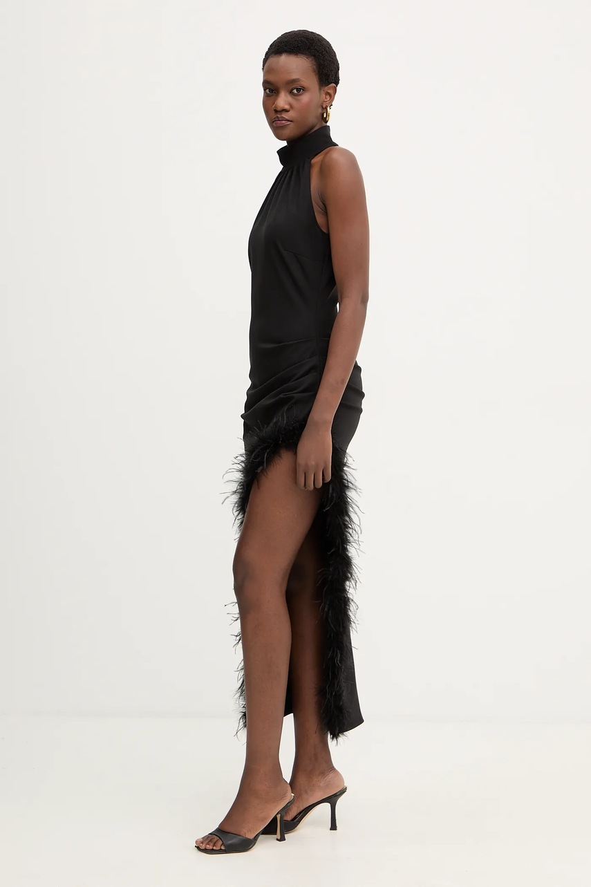 Сукня Haveone колір чорний maxi облягаюча AVS-P067