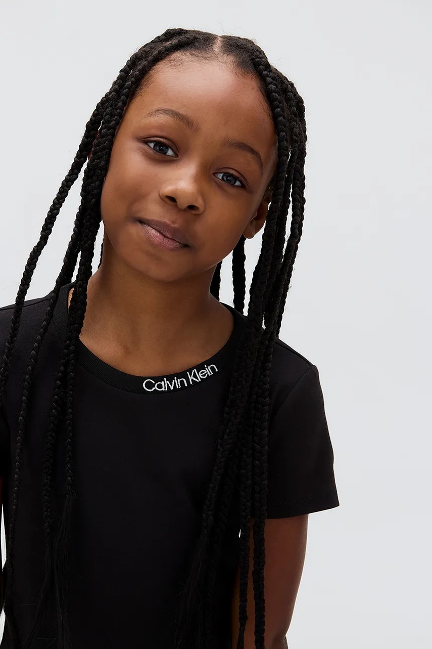 Платье Calvin Klein Jeans цвет чёрный midi асимметричное IG0IG02964