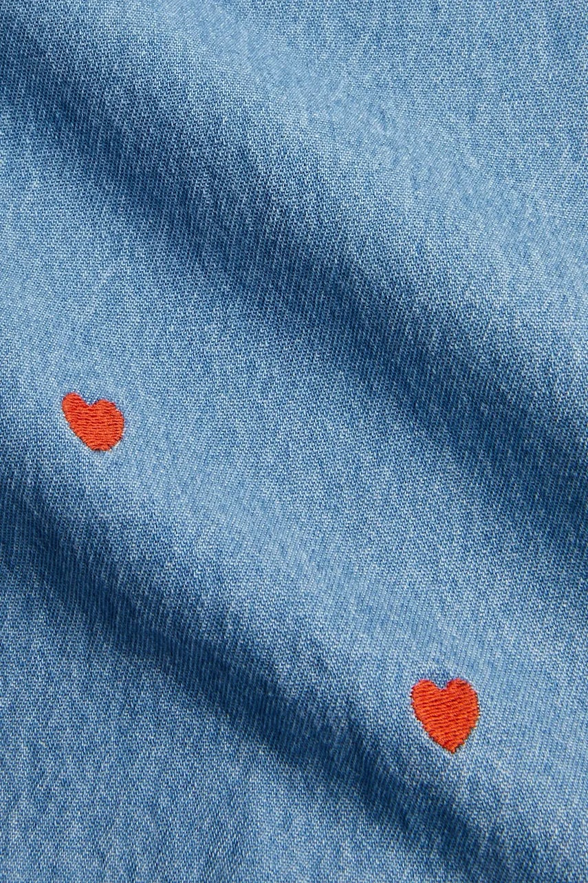 Dievčenské rifľové šaty Mini Rodini Mini hearts