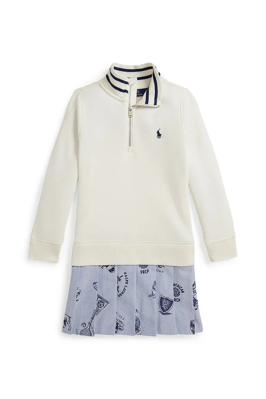Levně Dívčí šaty Polo Ralph Lauren bílá barva, mini, 312970998001