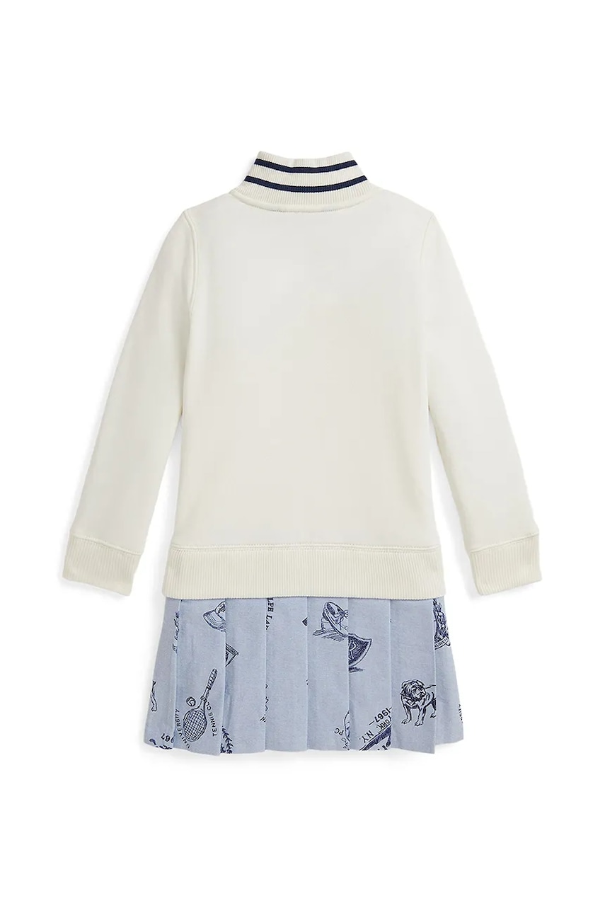 Детское платье Polo Ralph Lauren цвет белый mini расклешённое 312970998001 Детское платье Polo Ralph Lauren цвет белый mini расклешённое 312970998001