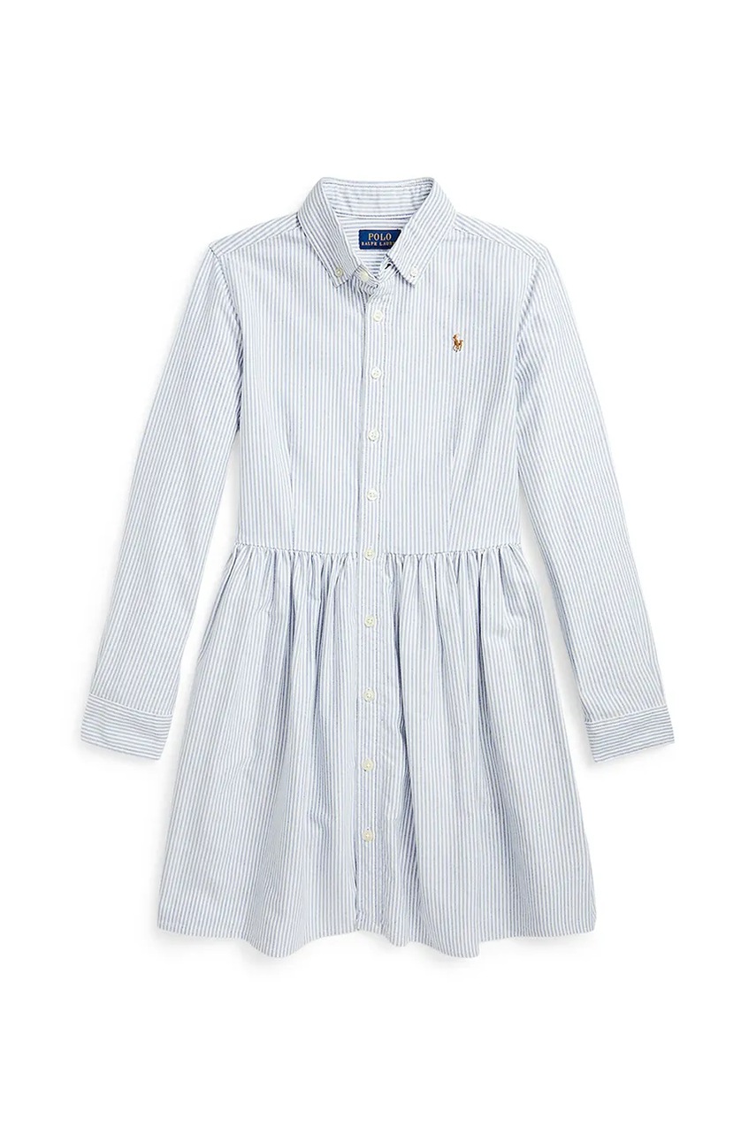 Levně Šaty Polo Ralph Lauren modrá barva, mini, 313934185001