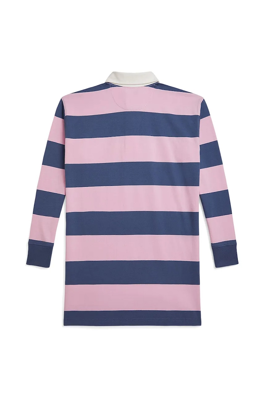 Хлопковое детское платье Polo Ralph Lauren цвет розовый mini oversize 313971038001 Хлопковое детское платье Polo Ralph Lauren цвет розовый mini oversize 313971038001