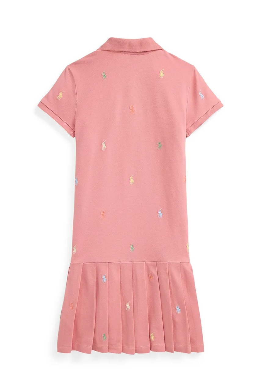 Платье Polo Ralph Lauren цвет розовый midi расклешённое 313971113001 Платье Polo Ralph Lauren цвет розовый midi расклешённое 313971113001