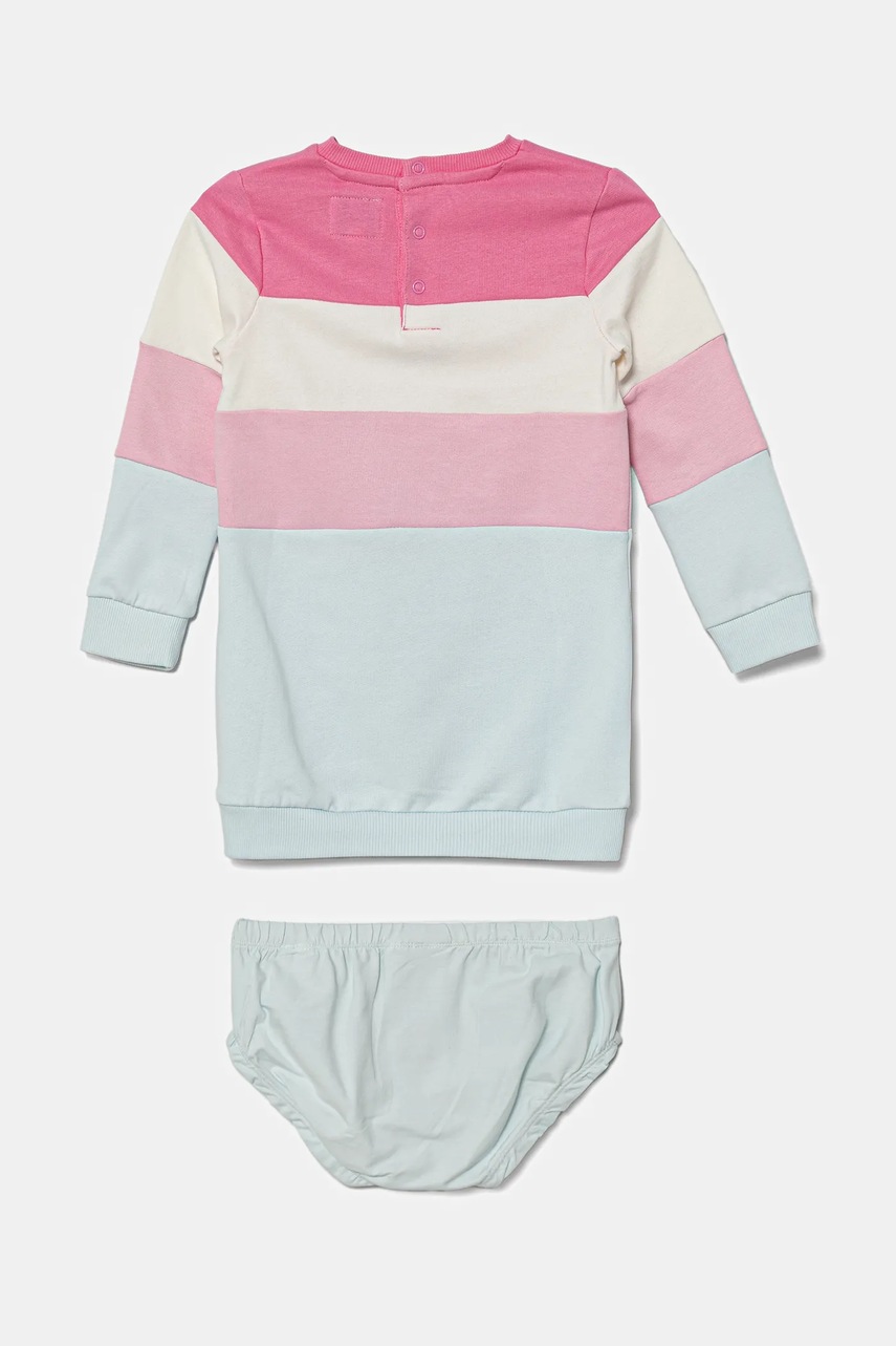 Детское хлопковое платье Guess цвет розовый mini прямое A5YK01 KA6R4