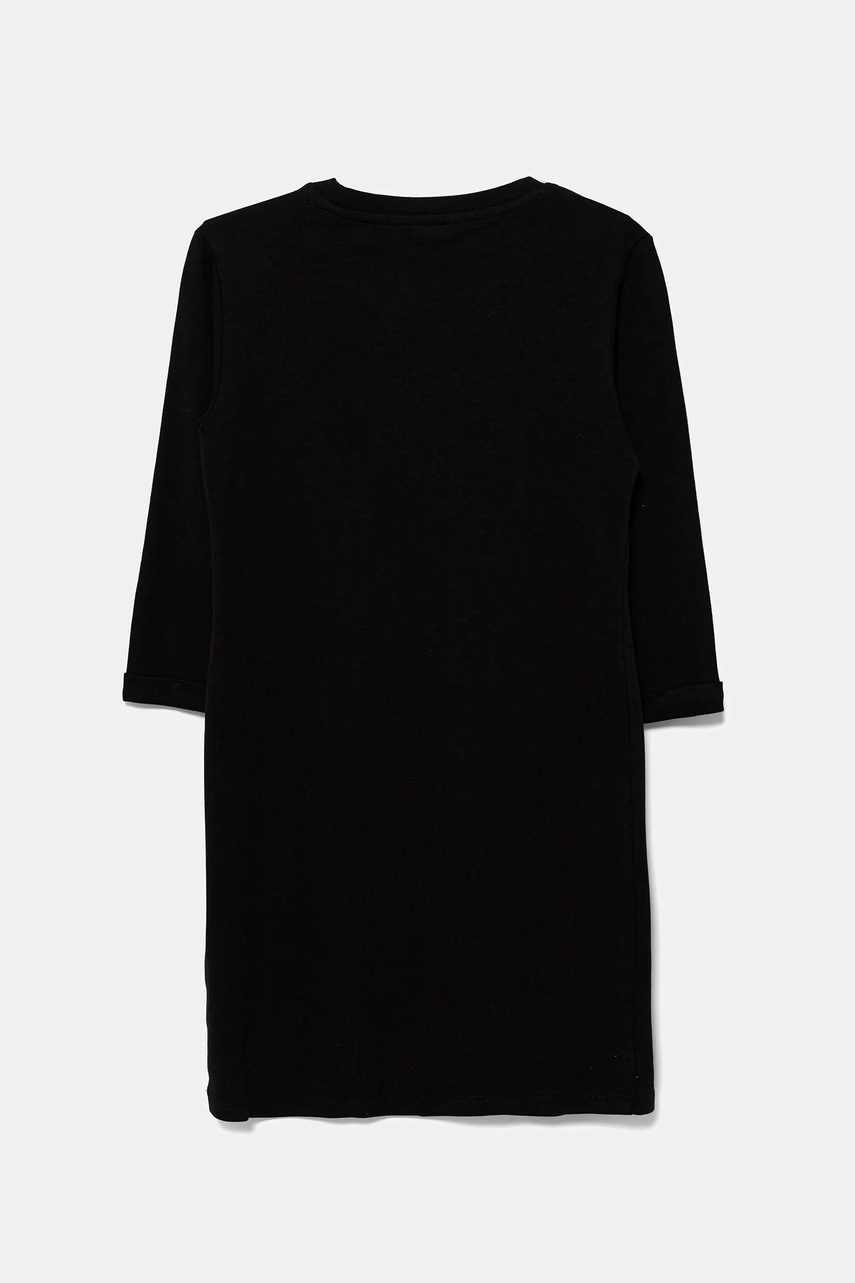 Хлопковое детское платье Guess цвет чёрный mini прямое J3YK13 KA6W4