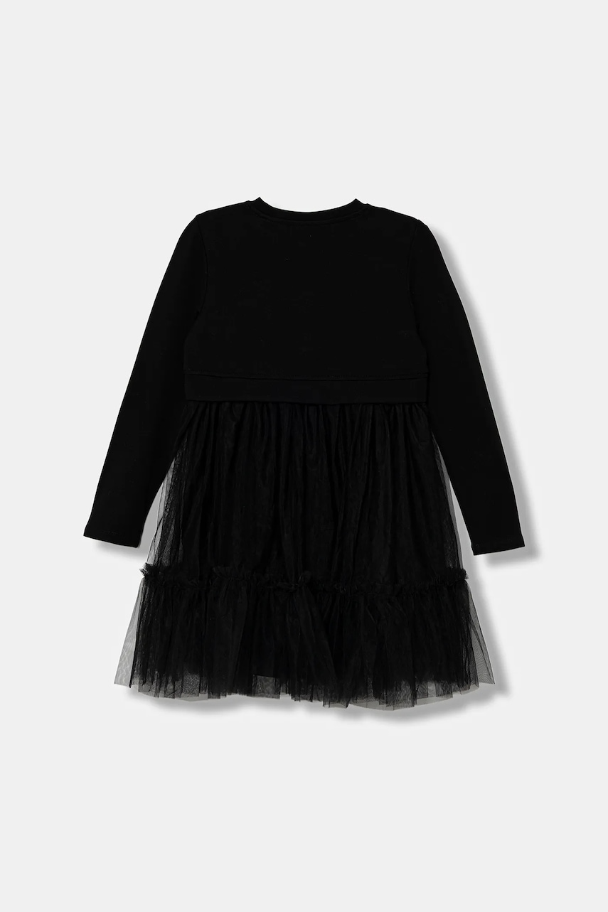Детское платье Guess цвет чёрный mini расклешённое J5YK03 KAUH0 Детское платье Guess цвет чёрный mini расклешённое J5YK03 KAUH0