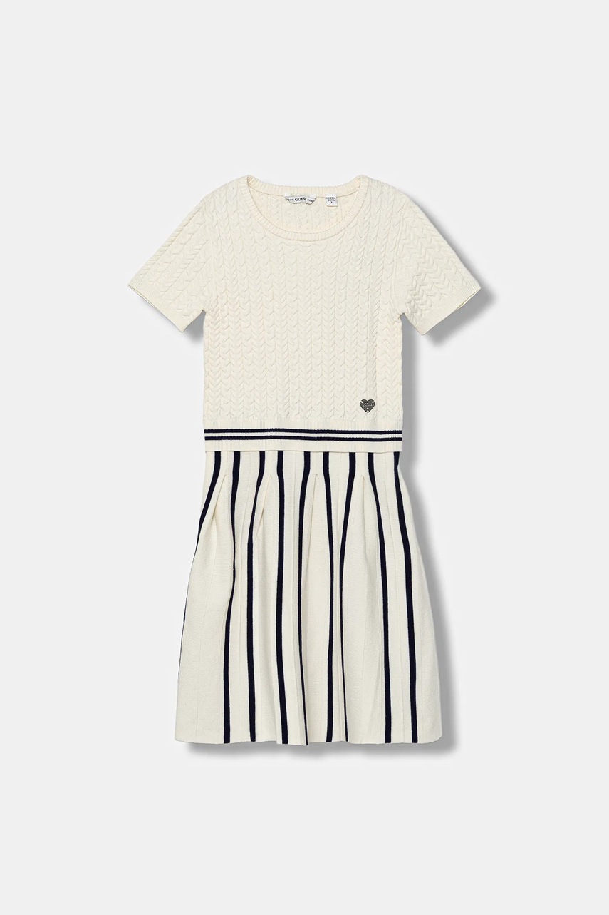 Levně Dívčí šaty Guess béžová barva, mini, J5YK18 Z3OI0