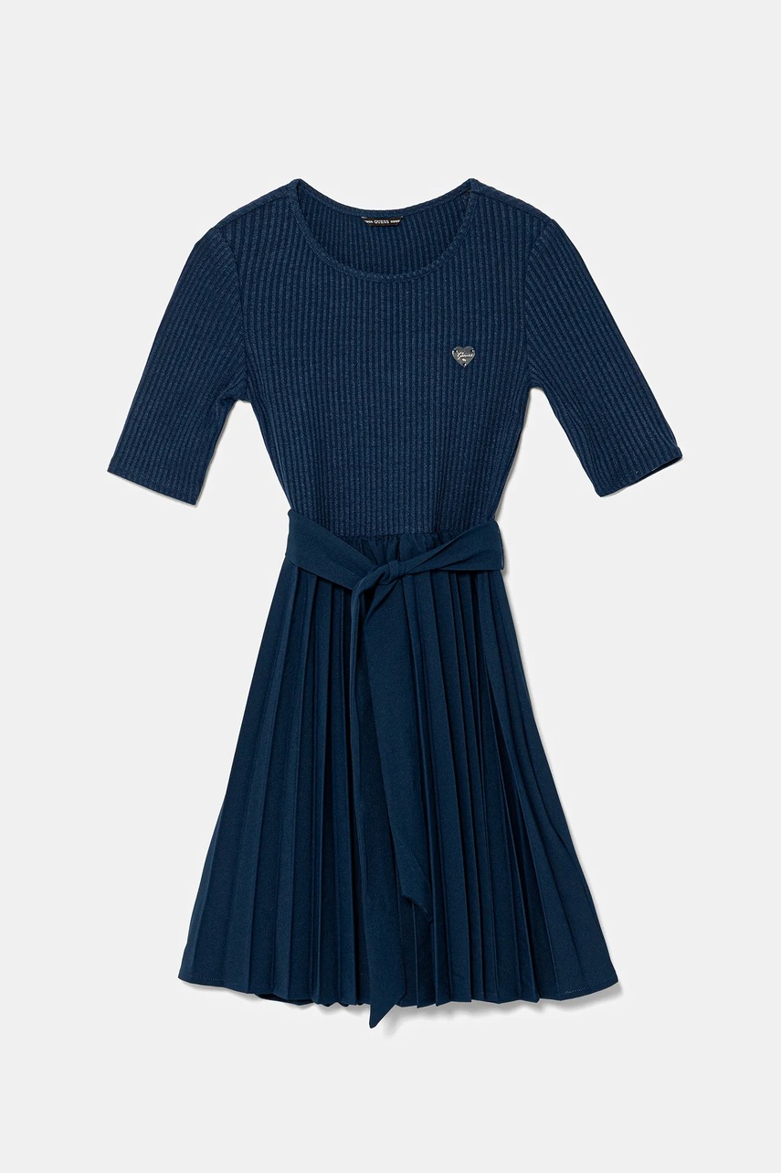Levně Dívčí šaty Guess tmavomodrá barva, midi, J5YK23 RC1S0
