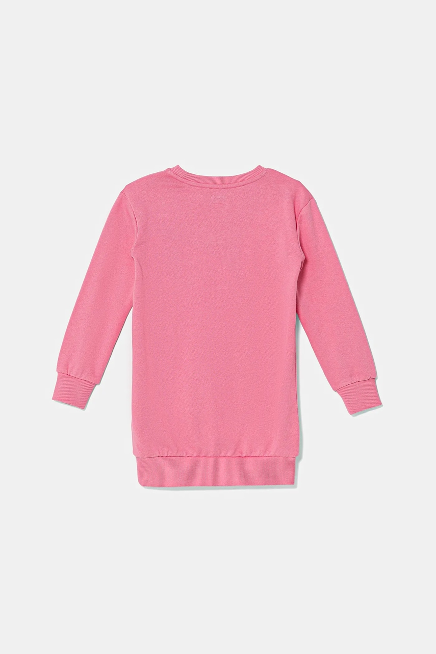 Хлопковое детское платье Guess цвет розовый mini прямое K5YK02 KA6R4 Хлопковое детское платье Guess цвет розовый mini прямое K5YK02 KA6R4