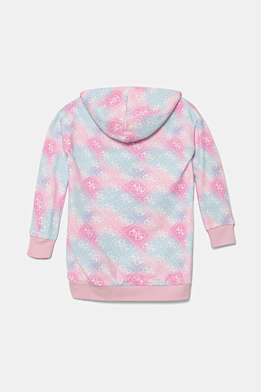 Хлопковое детское платье Guess цвет розовый mini прямое K5YK04 KA6R4