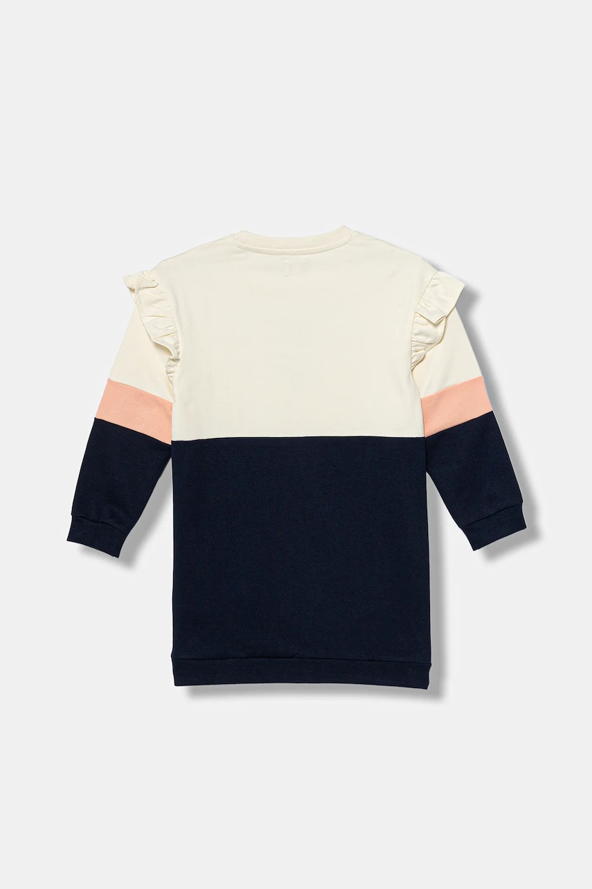Хлопковое детское платье Guess цвет синий mini прямое K5YK06 KA6R4 Хлопковое детское платье Guess цвет синий mini прямое K5YK06 KA6R4