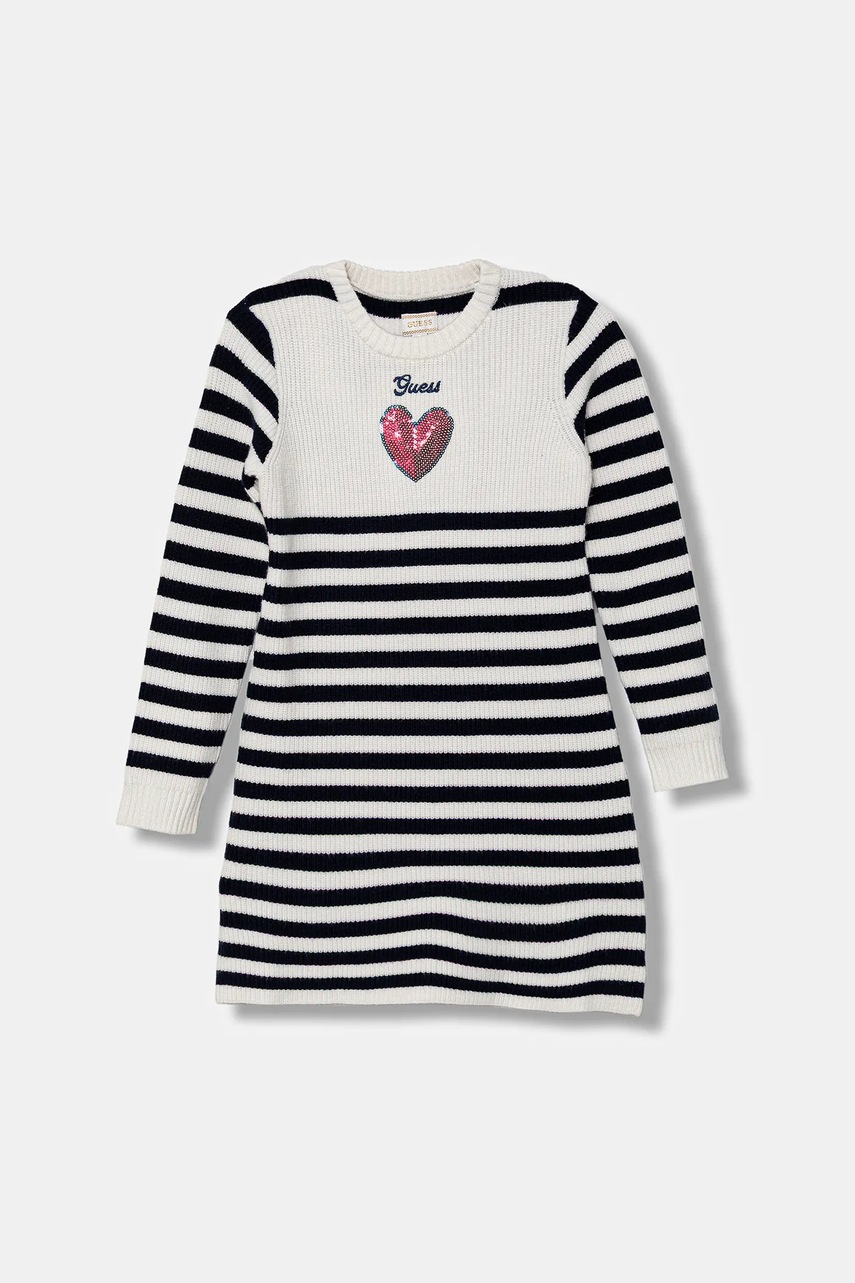 Levně Šaty Guess tmavomodrá barva, mini, K5YK07 Z3FU0