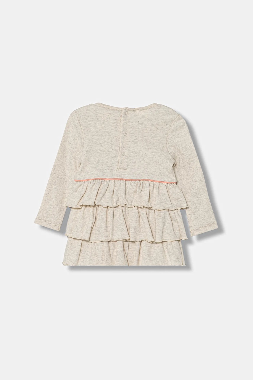 Детское хлопковое платье Guess цвет бежевый mini расклешённое S5YG06 KAE14