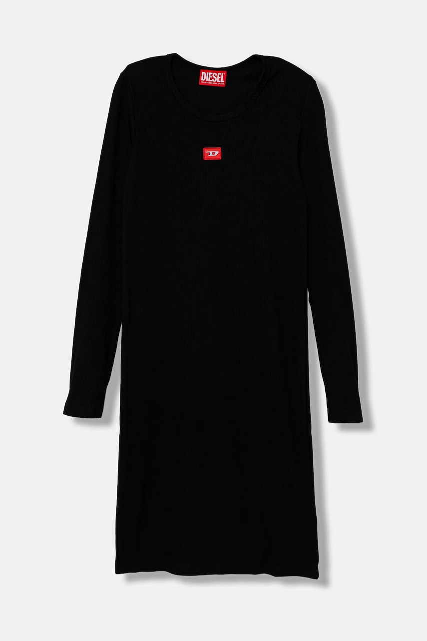 Diesel rochie fete DEBRA DRESS culoarea negru, mini, mulata, J02454