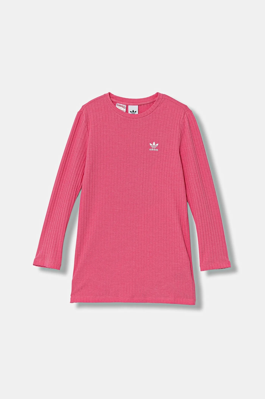 adidas Originals rochie fete culoarea roz, mini, mulată, JX2850