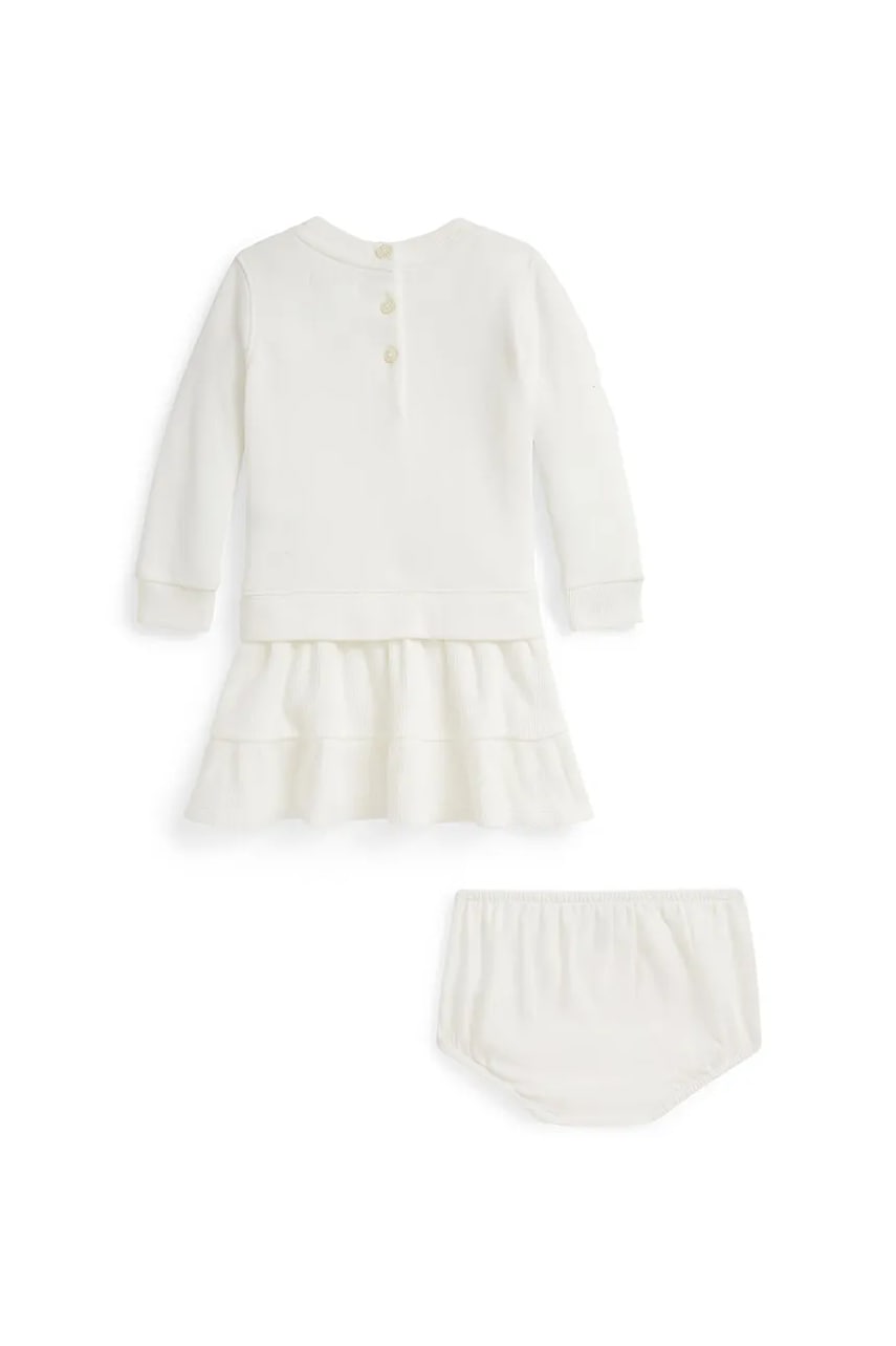 Платье для младенцев Polo Ralph Lauren цвет бежевый mini расклешённое 310981086001 Платье для младенцев Polo Ralph Lauren цвет бежевый mini расклешённое 310981086001