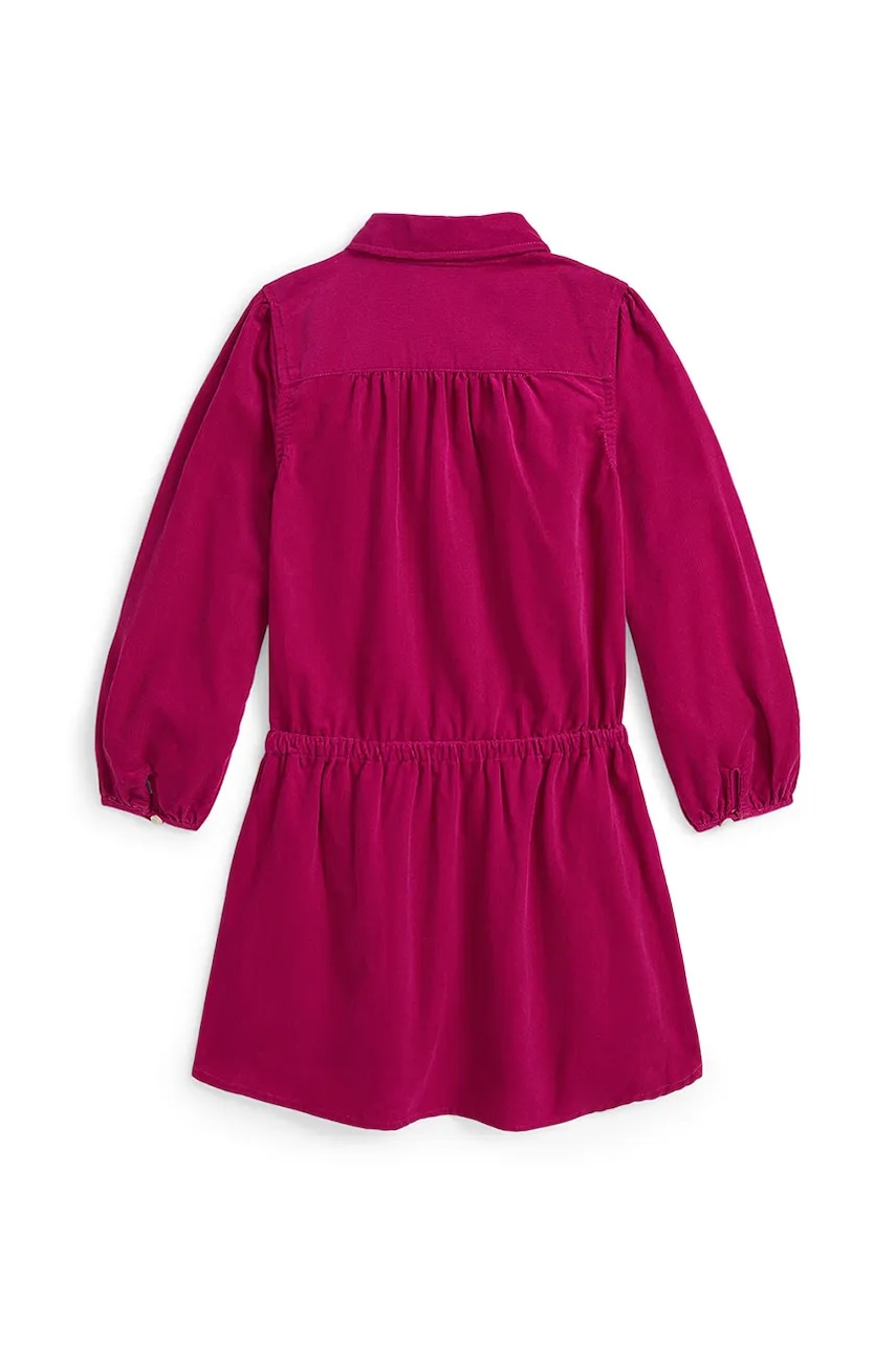 Хлопковое детское платье Polo Ralph Lauren цвет розовый mini расклешённое 312978257001 Хлопковое детское платье Polo Ralph Lauren цвет розовый mini расклешённое 312978257001