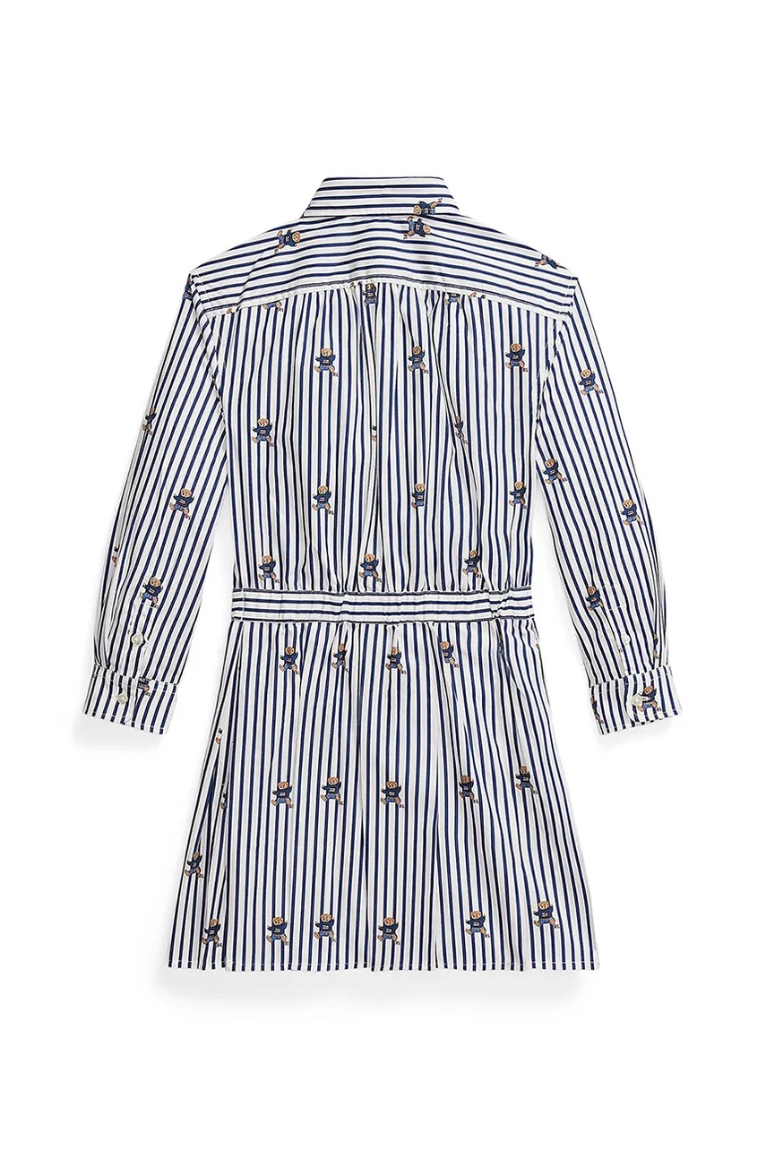Детское платье Polo Ralph Lauren цвет синий mini расклешённое 312978282001 Детское платье Polo Ralph Lauren цвет синий mini расклешённое 312978282001