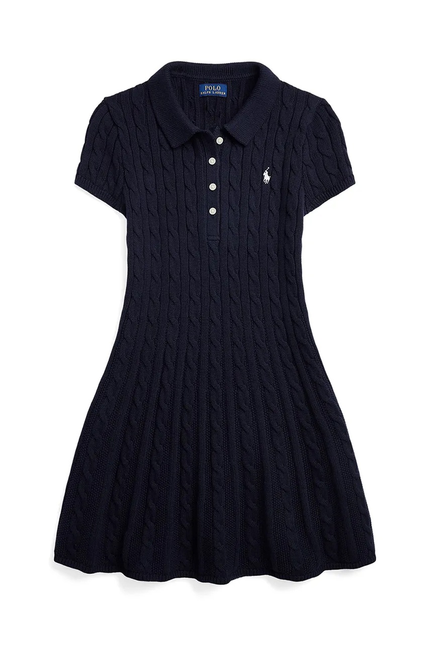 Детское платье Polo Ralph Lauren цвет синий mini расклешённое 313916526001