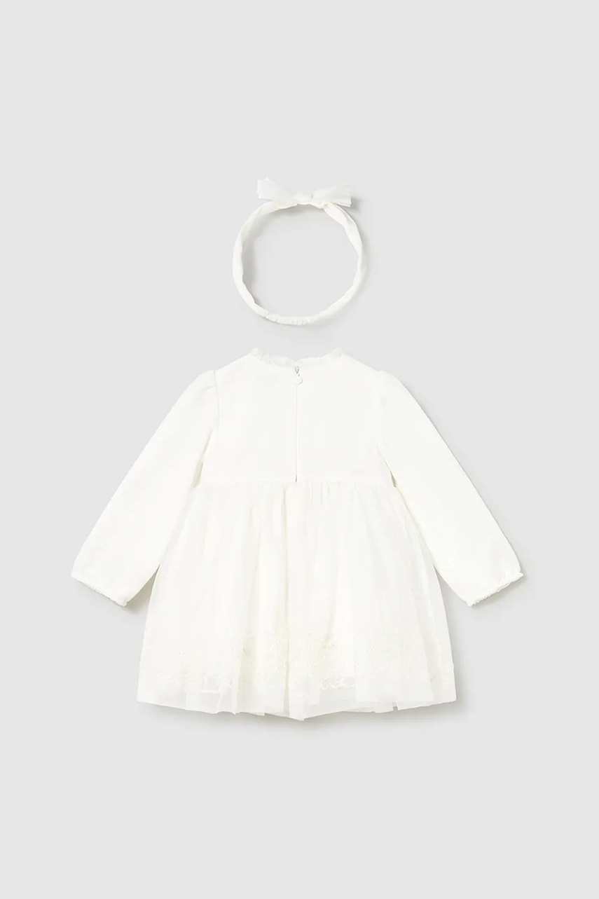 Платье для младенцев Mayoral цвет бежевый mini расклешённое 2902