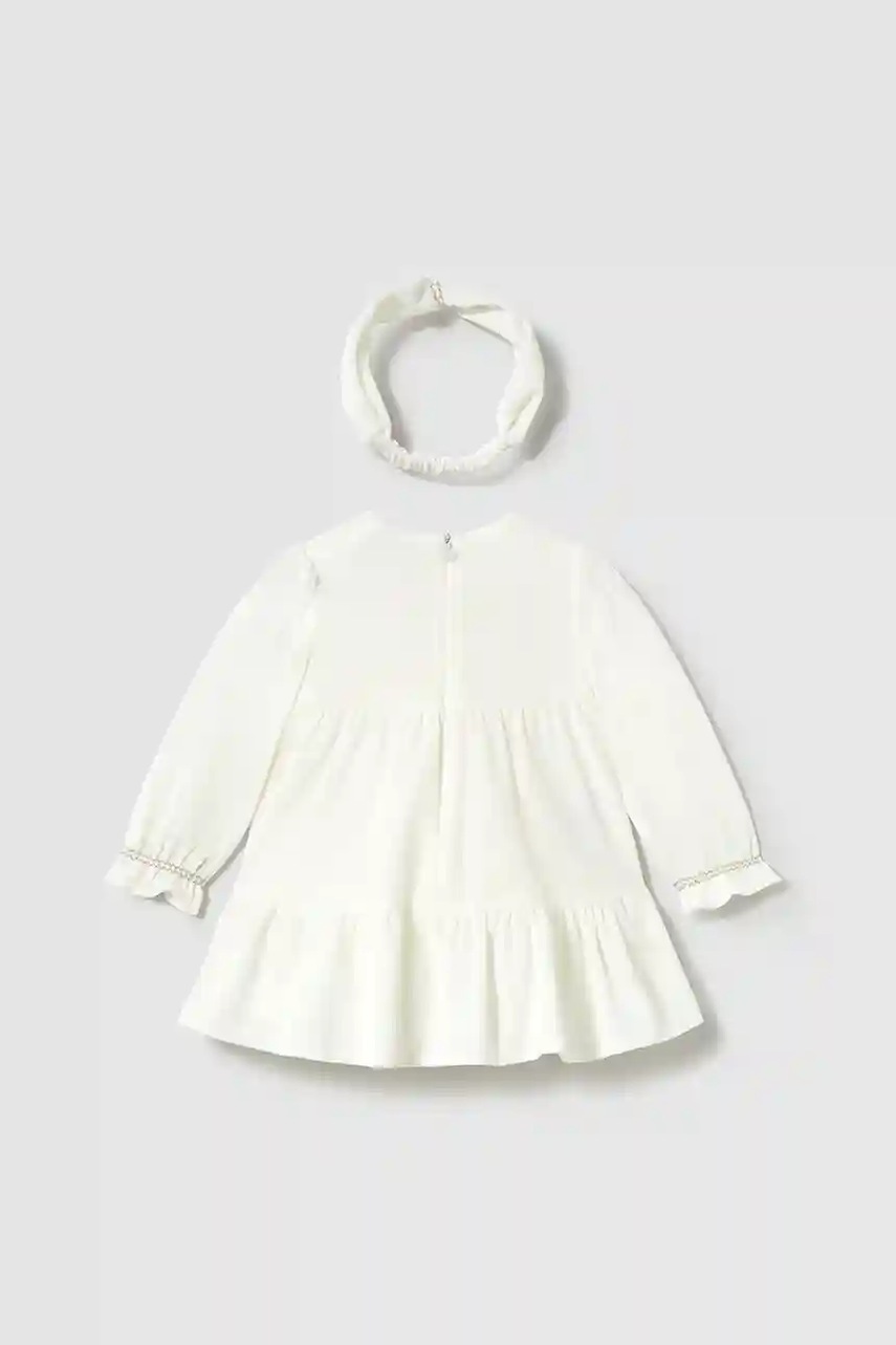 Детское платье Mayoral цвет белый mini расклешённое 2904 Детское платье Mayoral цвет белый mini расклешённое 2904
