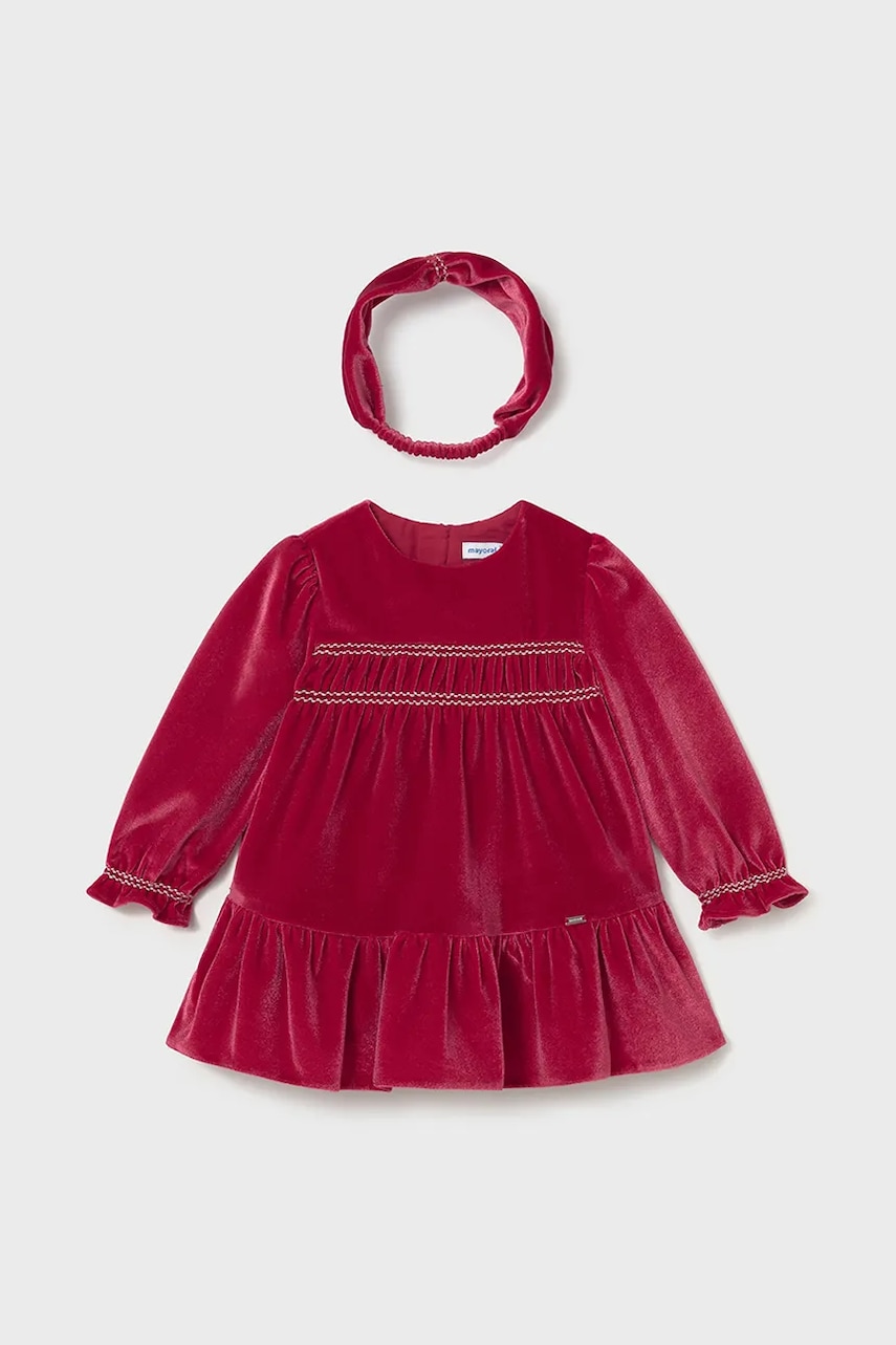 Mayoral rochie fete culoarea roșu, mini, evazați, 2904
