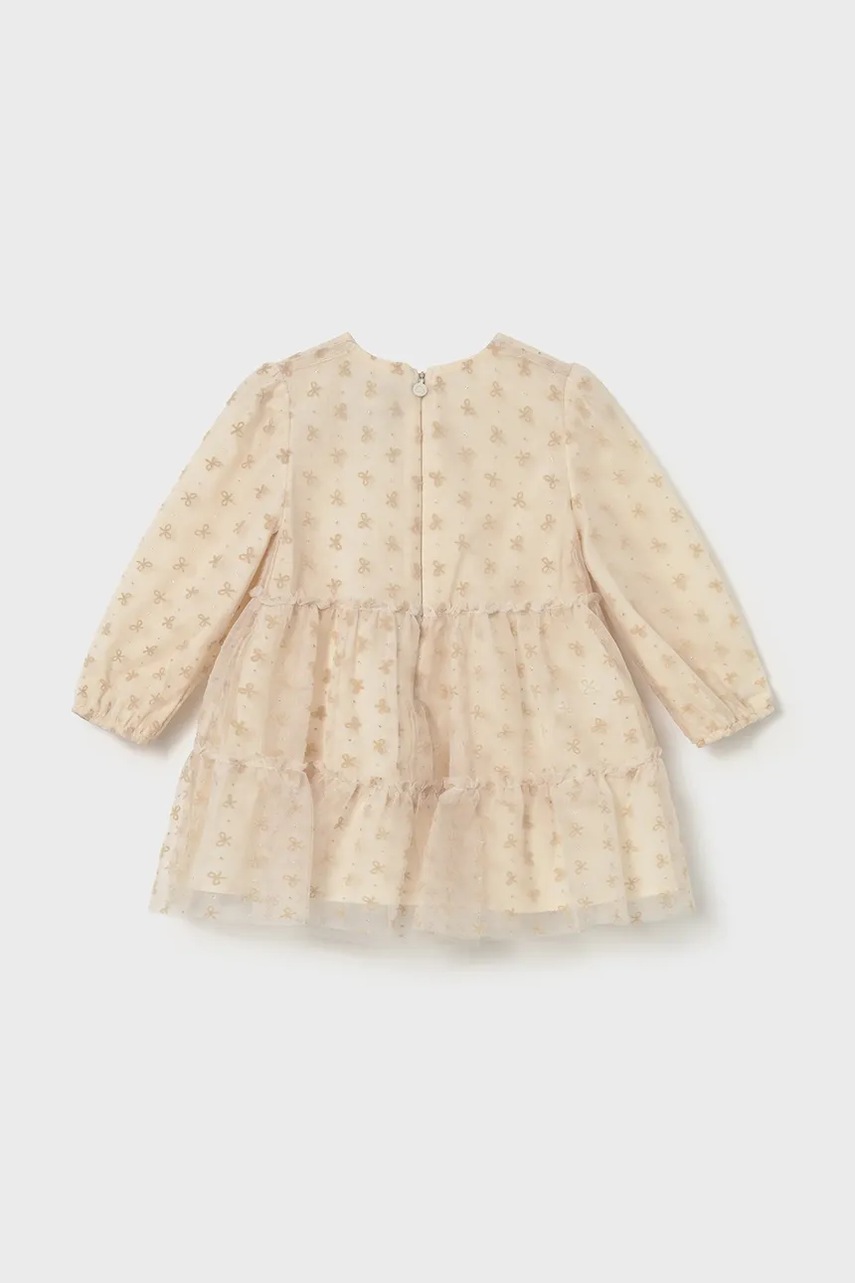 Платье для младенцев Mayoral цвет бежевый midi расклешённое 2907