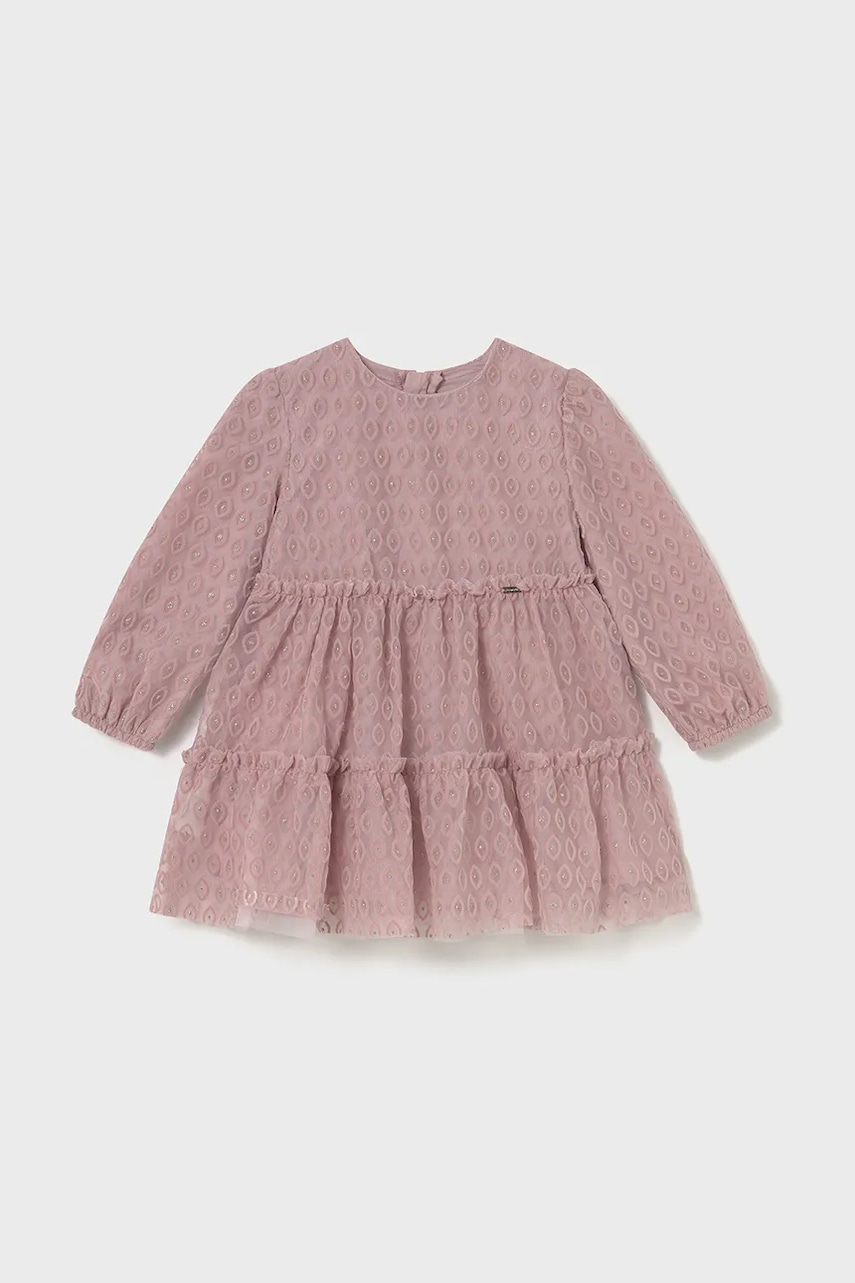 Mayoral rochie bebe culoarea roz, midi, evazați, 2907
