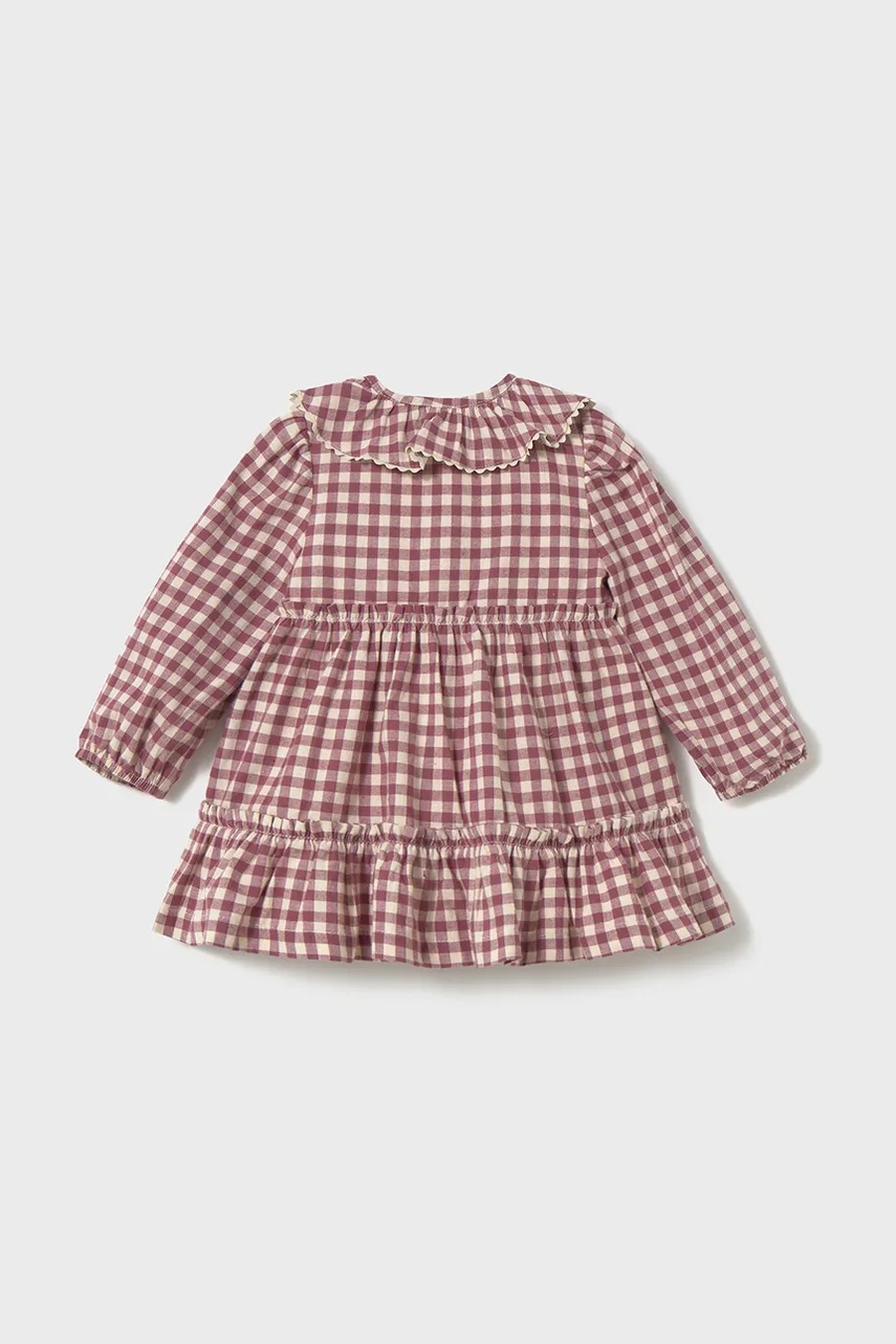 Детское хлопковое платье Mayoral цвет красный mini расклешённое 2910