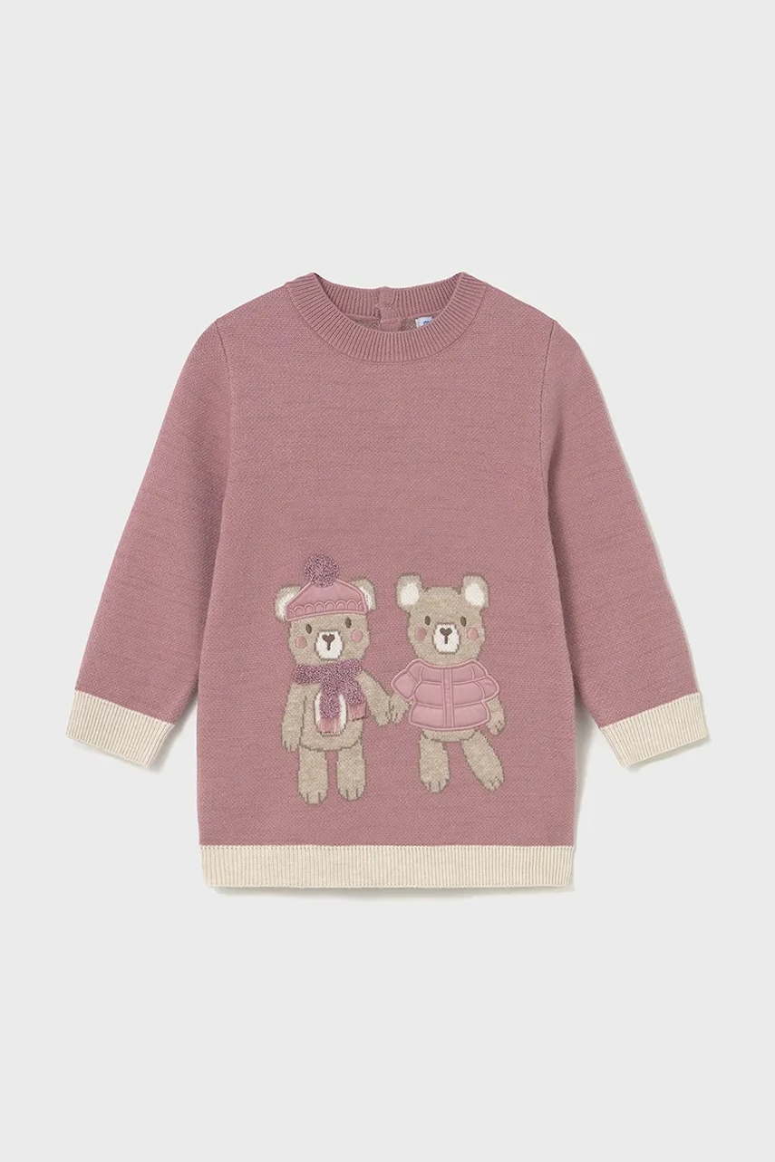 Mayoral rochie fete culoarea roz, mini, drept, 2911