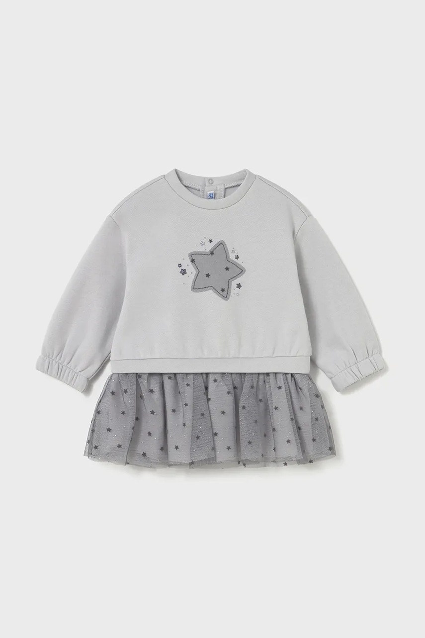 Платье для младенцев Mayoral цвет серый mini расклешённое 2912