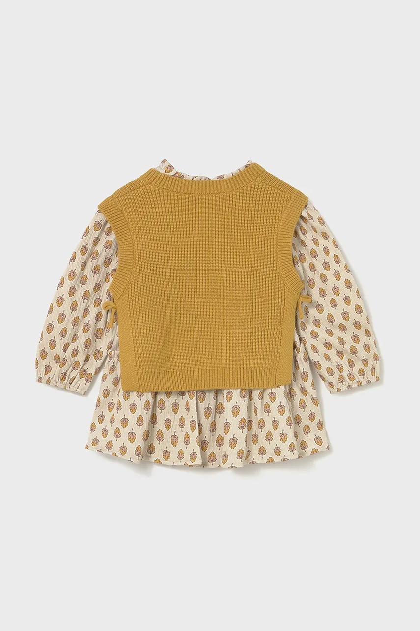 Платье для младенцев Mayoral цвет жёлтый mini расклешённое 2913