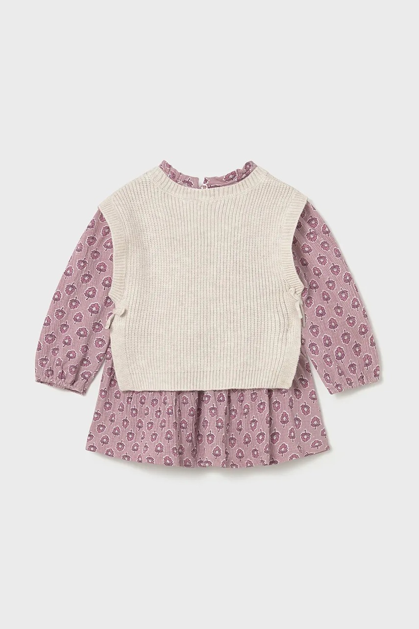 Платье для младенцев Mayoral цвет розовый mini расклешённое 2913