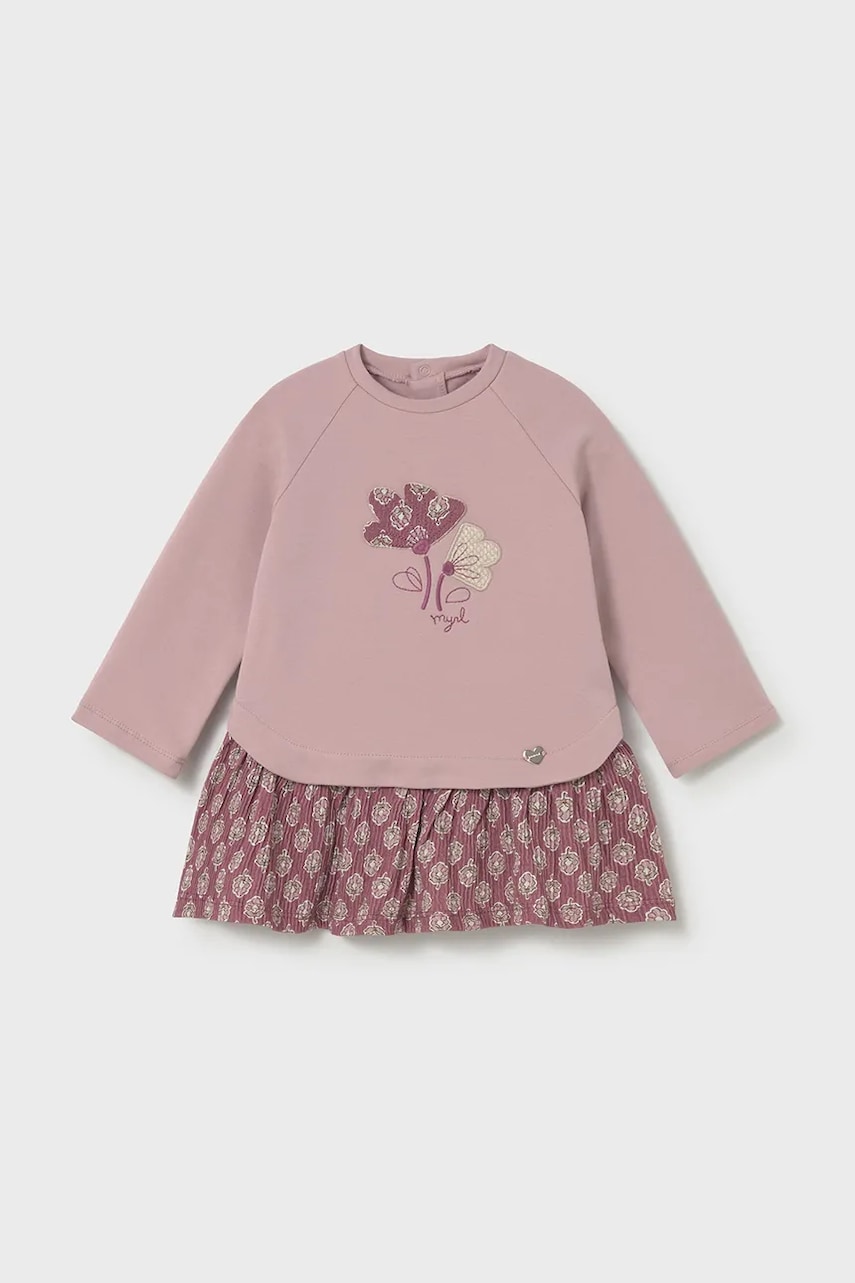 Mayoral rochie bebe culoarea roz, mini, evazați, 2914