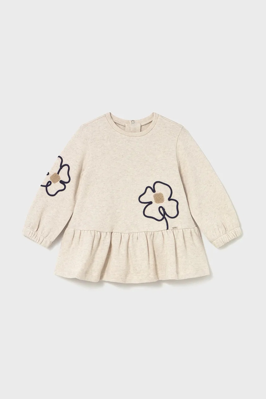 Детское платье Mayoral цвет бежевый mini расклешённое 2917