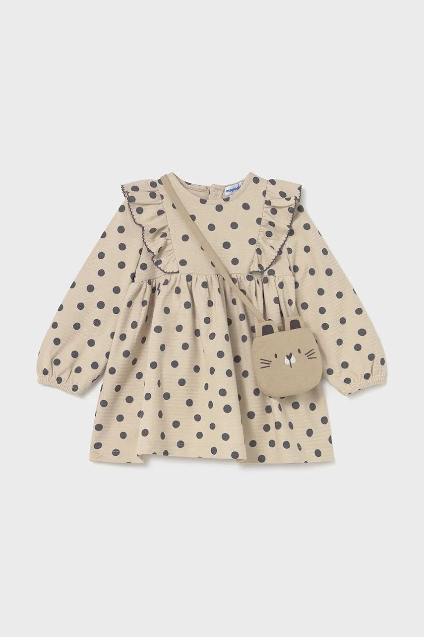 Mayoral rochie bebe culoarea bej, mini, evazati, 2920